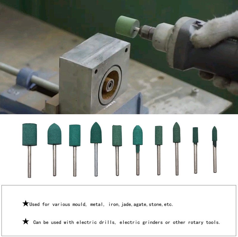 LUO KE 100pcs Rubber Grinding Mounted Point Rotary Assorted Accessory Grinding Head Wheel Head Kit For Dremel Polish - Image 5